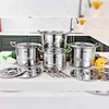 Induction Cookware 16PCS Stainless Steel Stockpot Couscous Pot with Steamer Rack